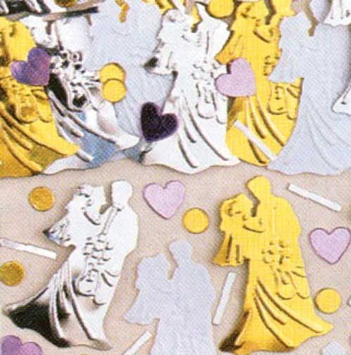 Šareni konfeti Groom and Bride za svadbenu dekoraciju 14g 