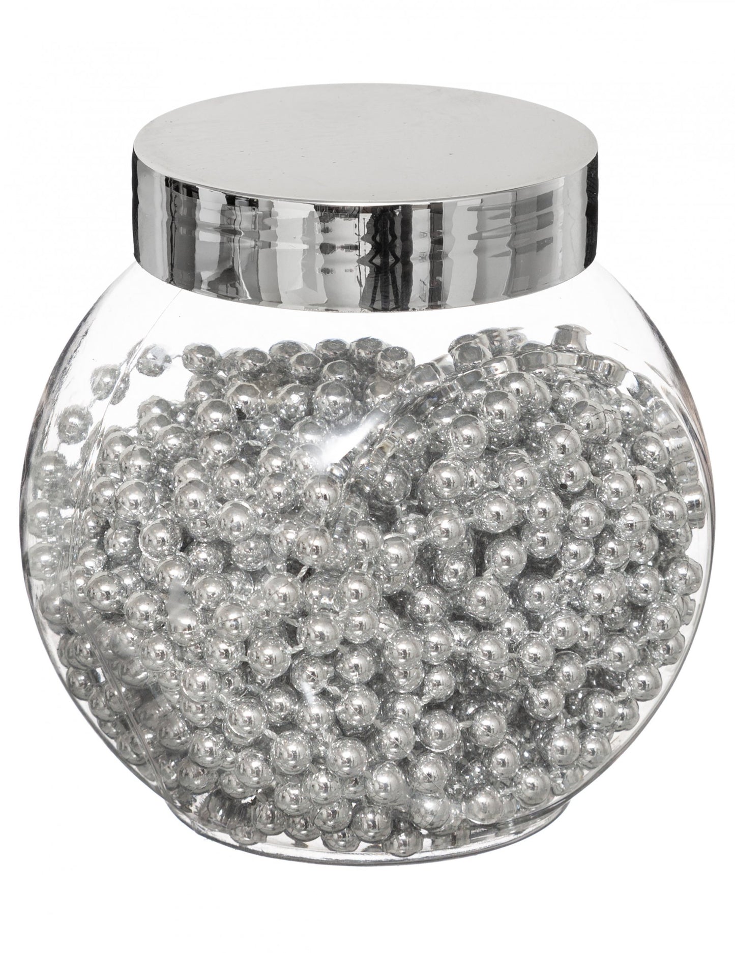 Stolna dekoracija od 6m srebrnih perlica i girlande