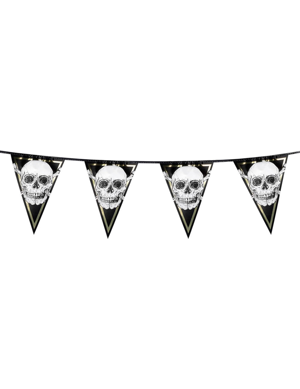 Krupni plan na zastavici plastične girlande zastavica Pirate Jolly Roger
