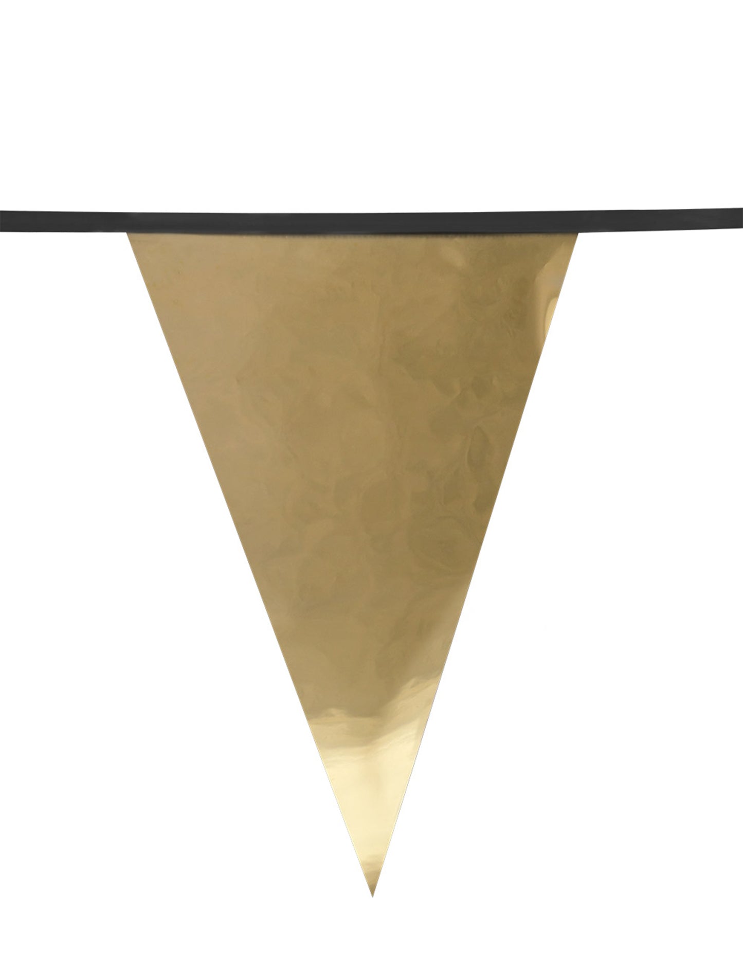 Crno-zlatna metalik girlanda s blagdanskim zastavicama od 4 m