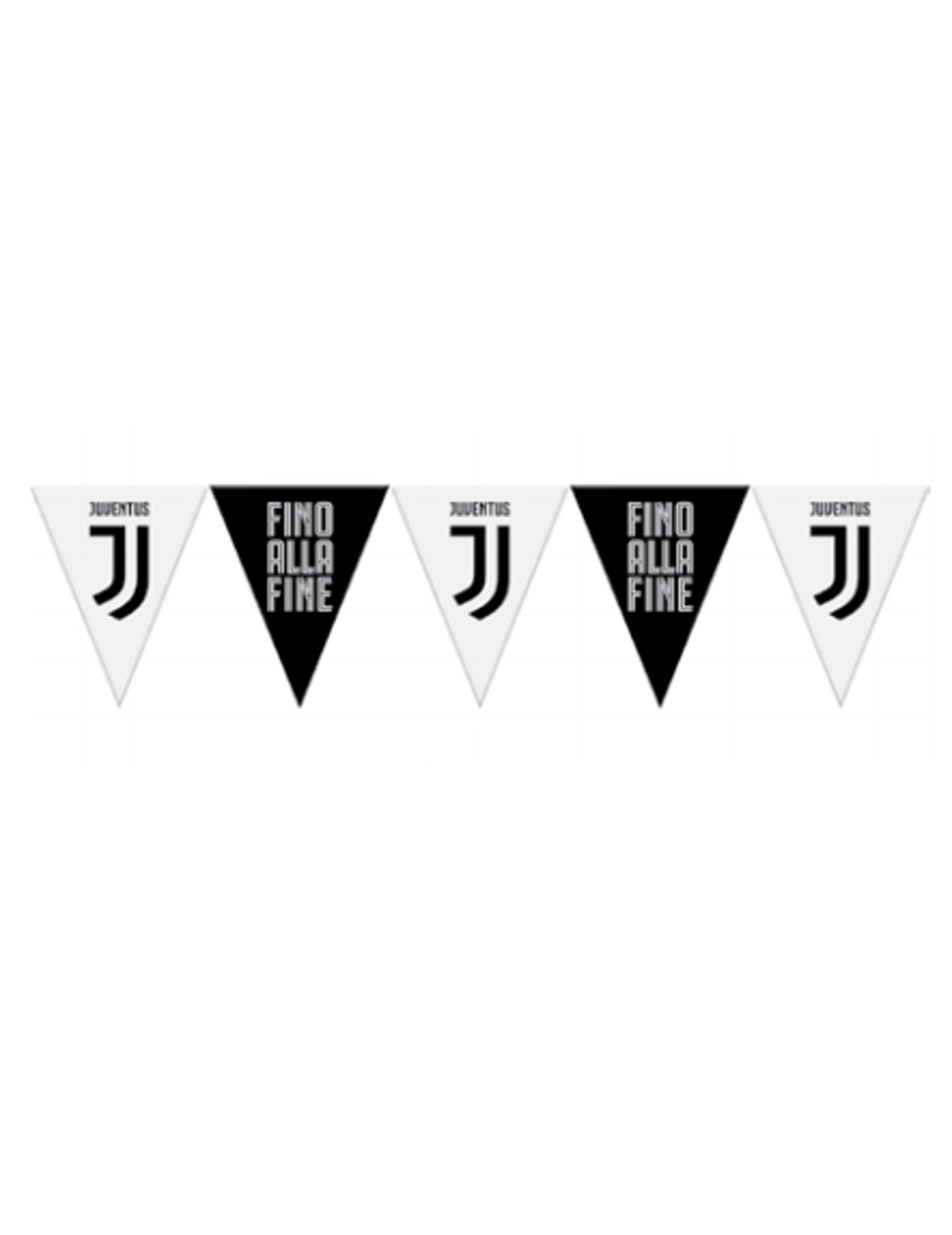 Crno -bijela plastična zastava Juventus Garland 320 cm