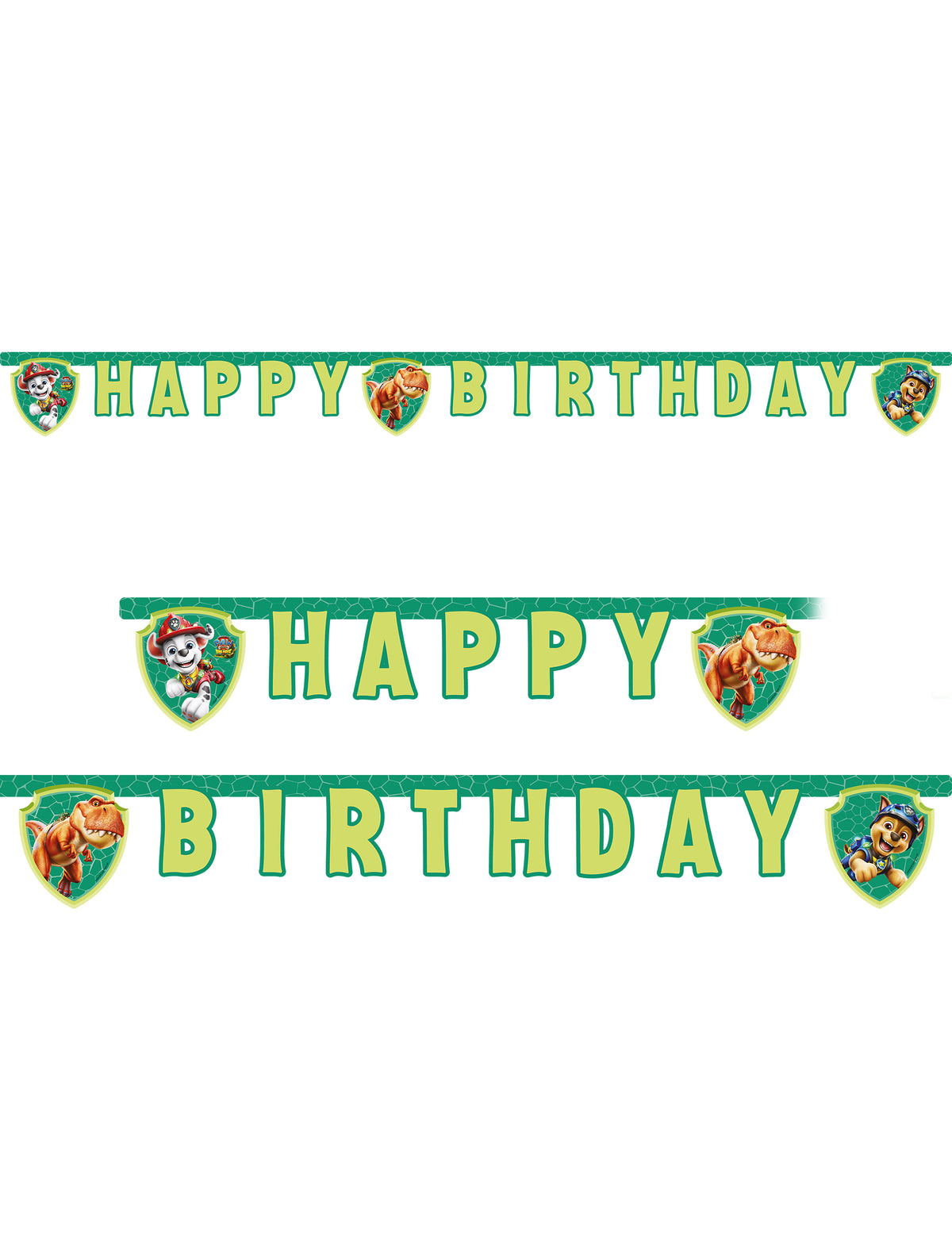 Spojeni natpis Happy Birthday Patrolne šape™ Dino movie 200 cm