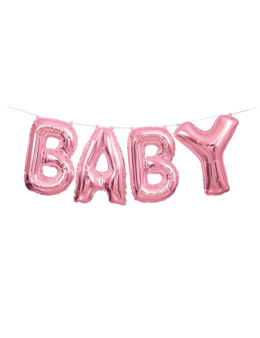 Girlanda od aluminijskih balona baby za baby shower roza