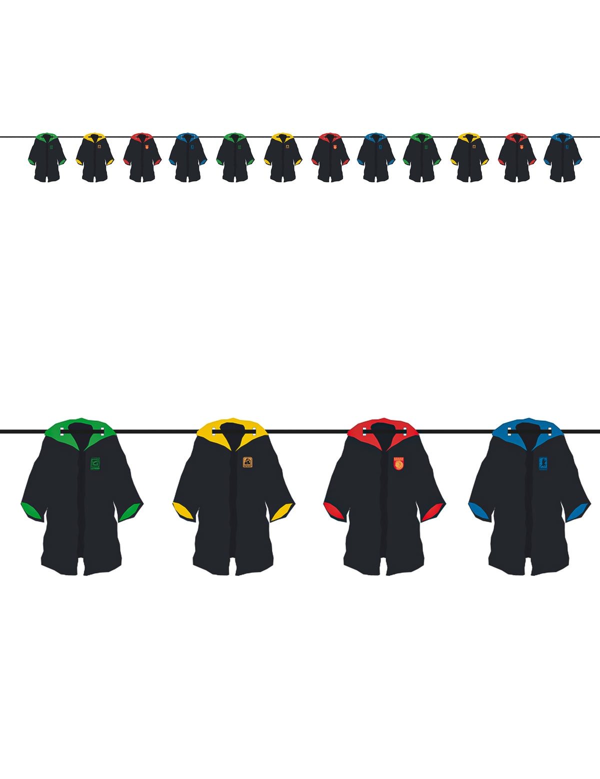 Harry Potter™ vijenac s grbovima domova 3,6 m