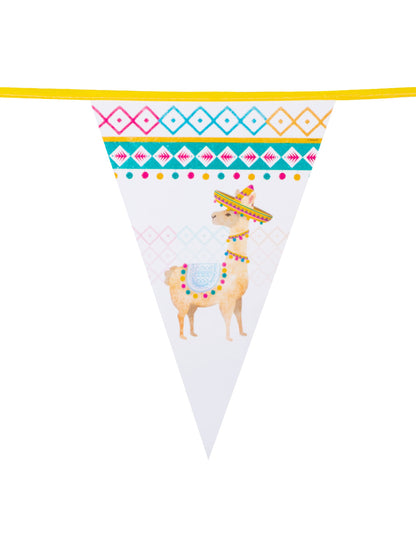 Vijenac od bijele lame plastične zastave 30 x 20 cm 6m 6m
