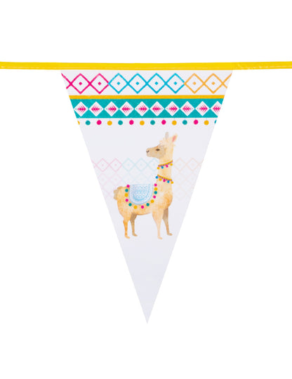 Vijenac od bijele lame plastične zastave 30 x 20 cm 6m 6m