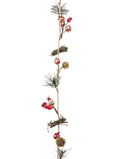 Vijenac od češera i bobica 120 cm 