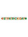 Guirlande Saint Patrick vert et orange avec trèfles