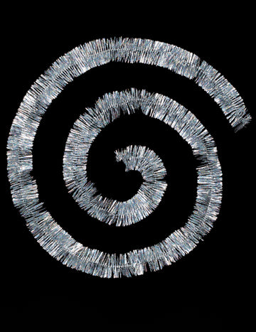 2m srebrna girlanda za božićno drvce