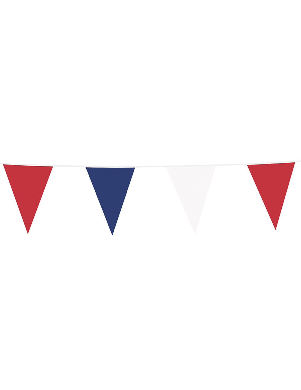 Guirlande de fanions supporter pour fête bleu blanc rouge