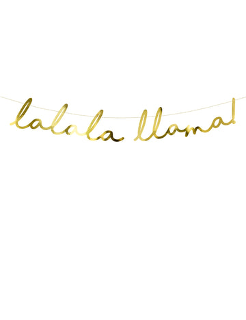 Kartonska girlanda za sastavljanje, zlatna lama, 12,5 x 82 cm za rođendan