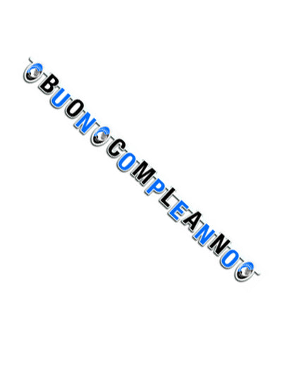Buon compleanno Atalanta™ kartonski vijenac 215 x 15 cm