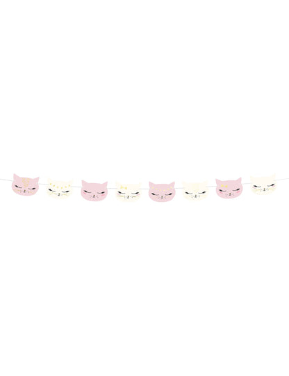 Ružičasto -bijeli karton Garland 8,5 cm x 1,4 m