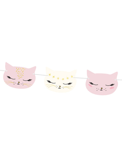 Ružičasto -bijeli karton Garland 8,5 cm x 1,4 m