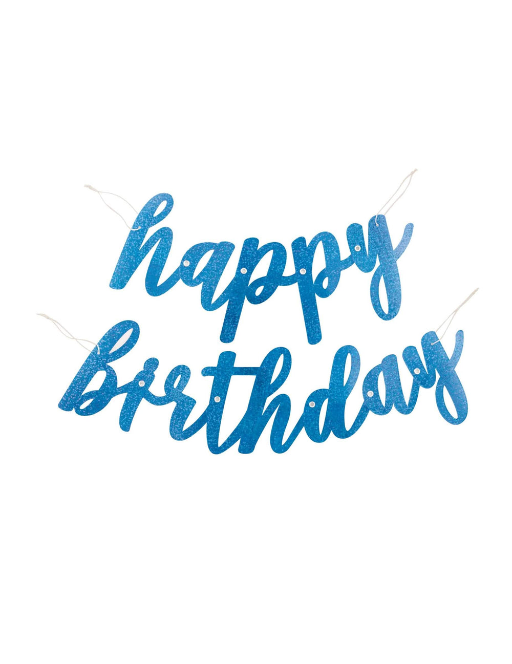 Kartonska girlanda Happy Birthday za rođendan plava s blještavicama