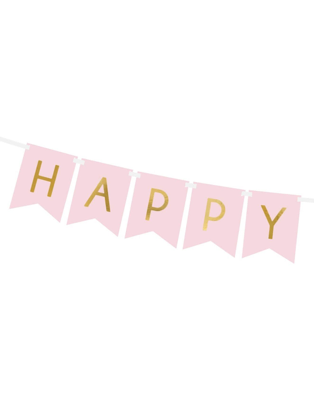 Detalj riječi HAPPY na kartonskom vijencu Happy Birthday