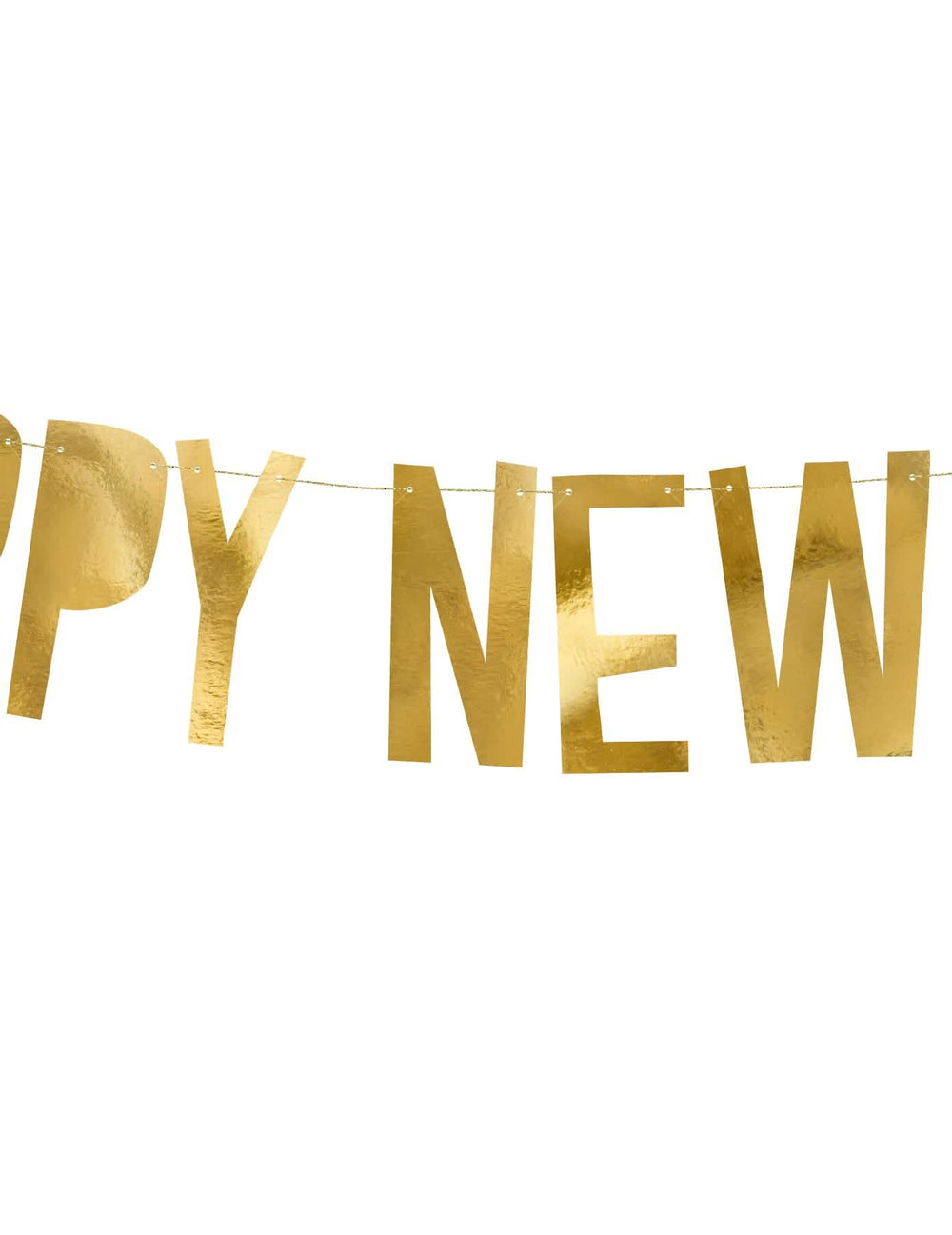 Krupni plan na kartonska slova girlande Happy New Year