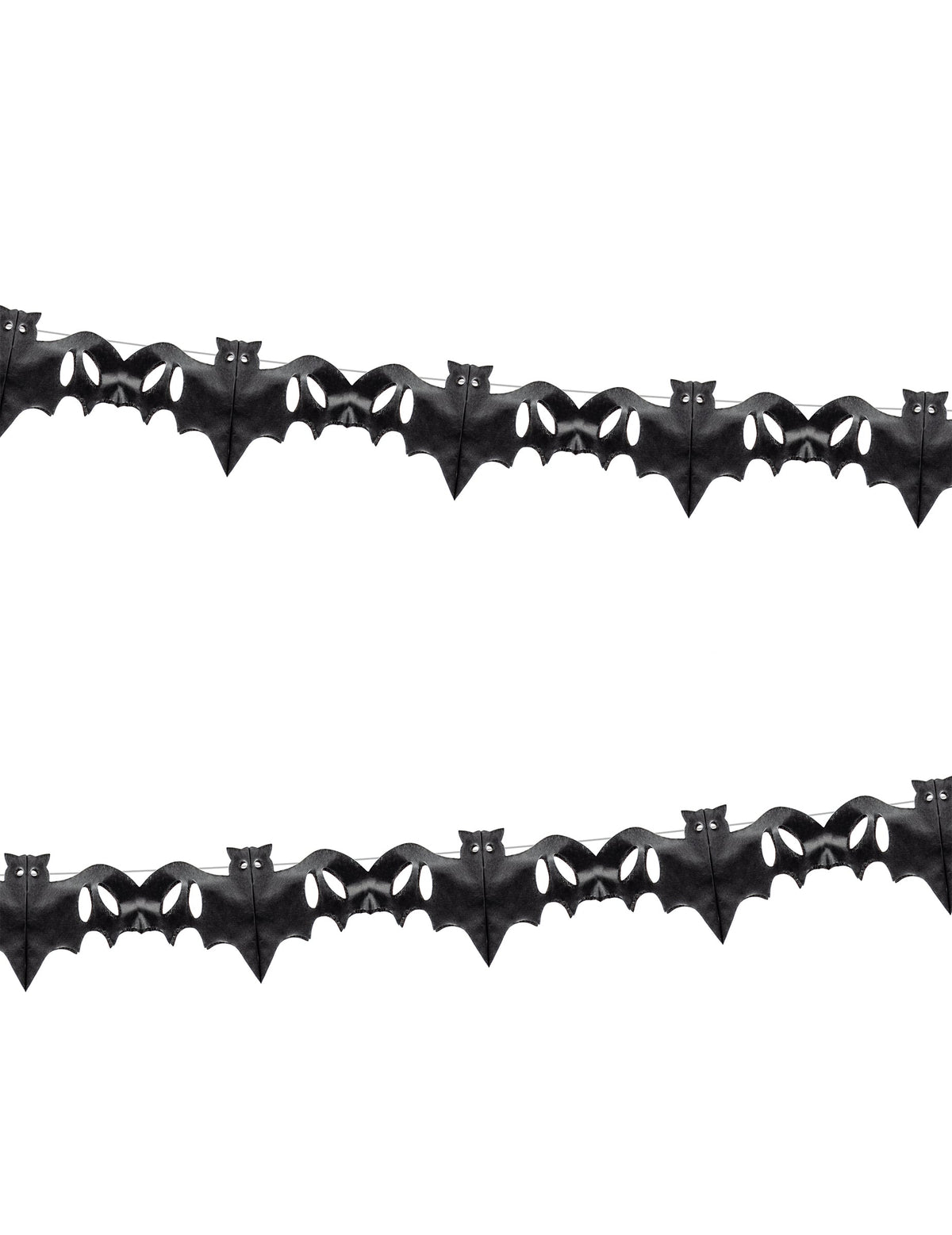 Guirlande en papier chauve-souris pour décoration Halloween noire