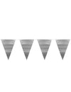 Guirlande fanions argenté métallique pour fête argenté brillant