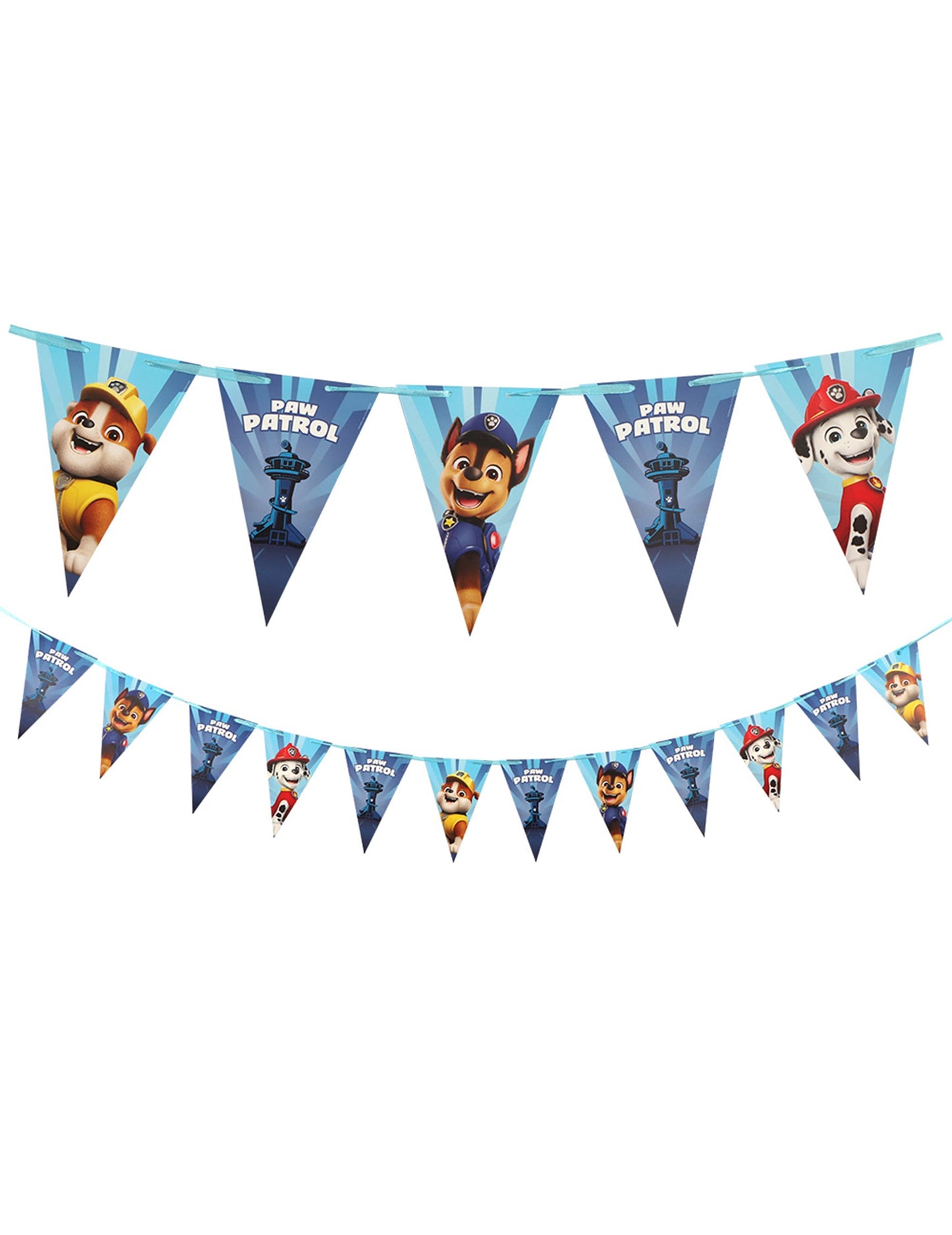 Guirlande fanions Pat'patrouille pour enfant bleue
