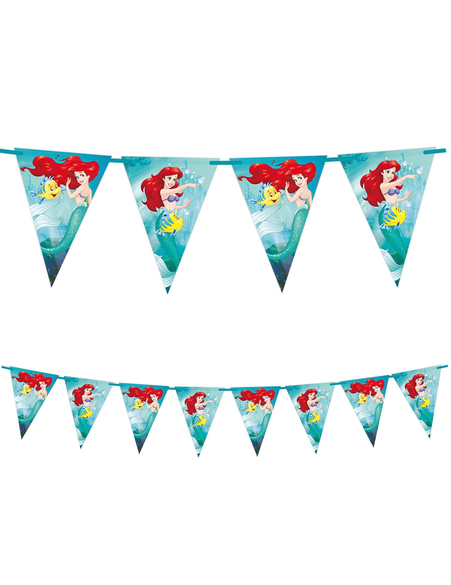 Guirlande fanions papier Ariel pour enfant bleue