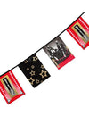 Guirlande fanions papier VIP pour décoration cinéma rouge noir et or