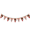 Guirlande fanions Vaiana 2 pour anniversaire rose avec motifs Vaiana et Pua