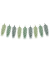 Guirlande feuilles exotiques aloha pour fête verte avec 9 feuilles de palmier