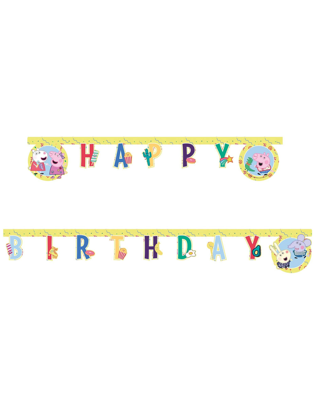 Svečani dekor s natpisom Happy Birthday Peppa Pig