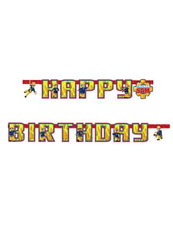Girlanda Happy Birthday Sam le Pompier za dijete žuta i crvena