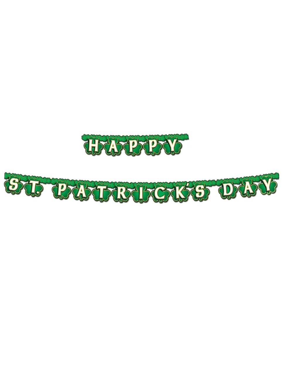 Girlanda Happy St. Patrick's Day za zelenu dekoraciju s djetelinama
