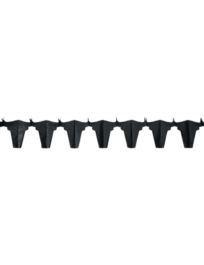 Guirlande taureau pour fête noir en papier ignifugé