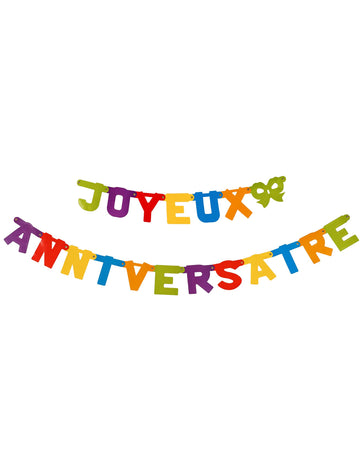 Sretan rođendan Garland Colored Cutting