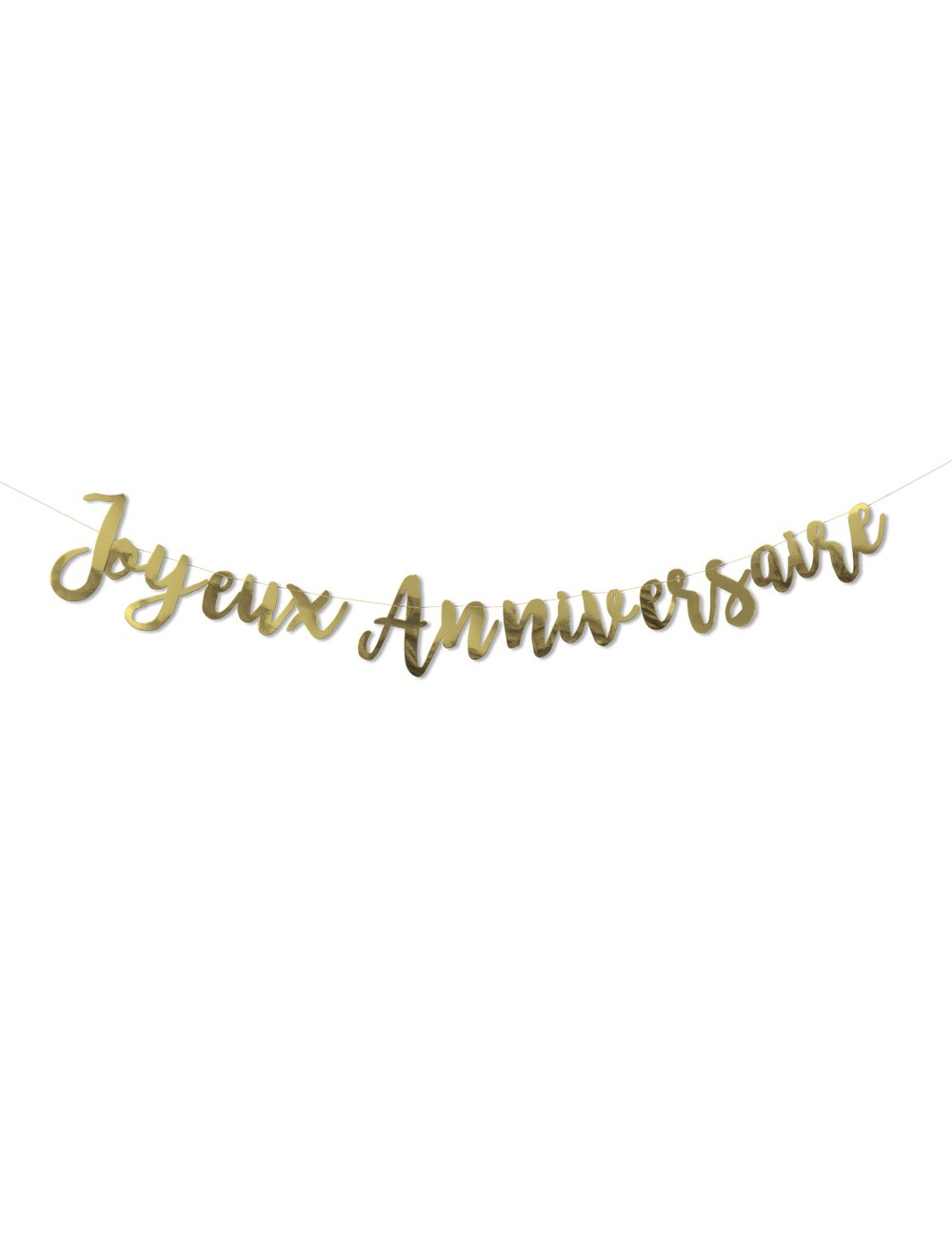 Guirlande Joyeux Anniversaire métallisée dorée