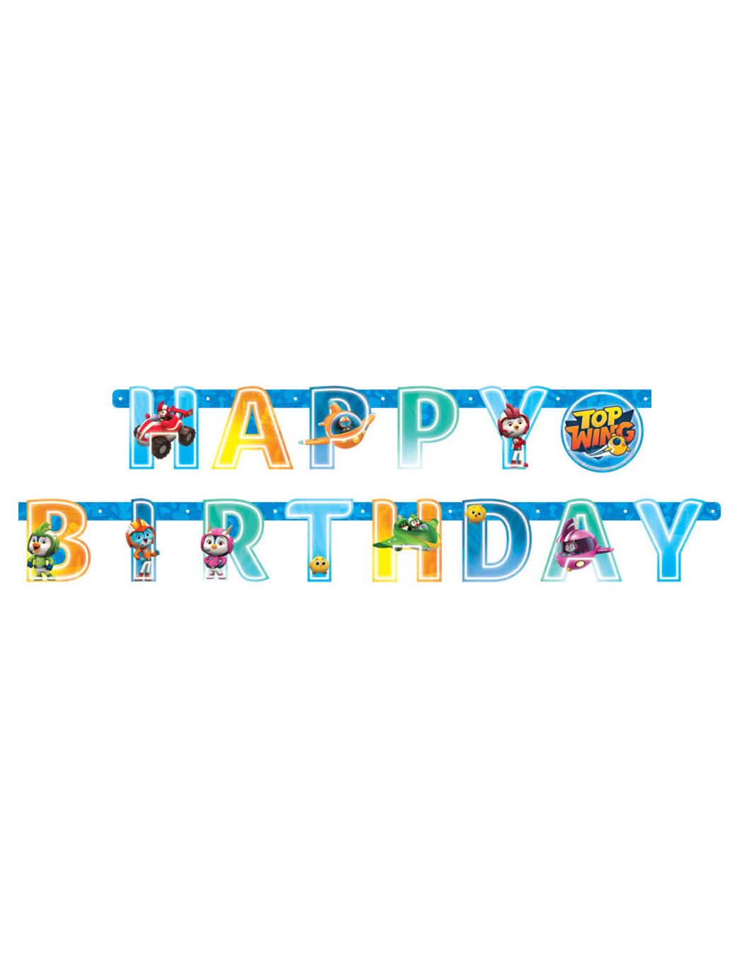 Papirnati natpis Happy Birthday Top Wing za dijete plave boje