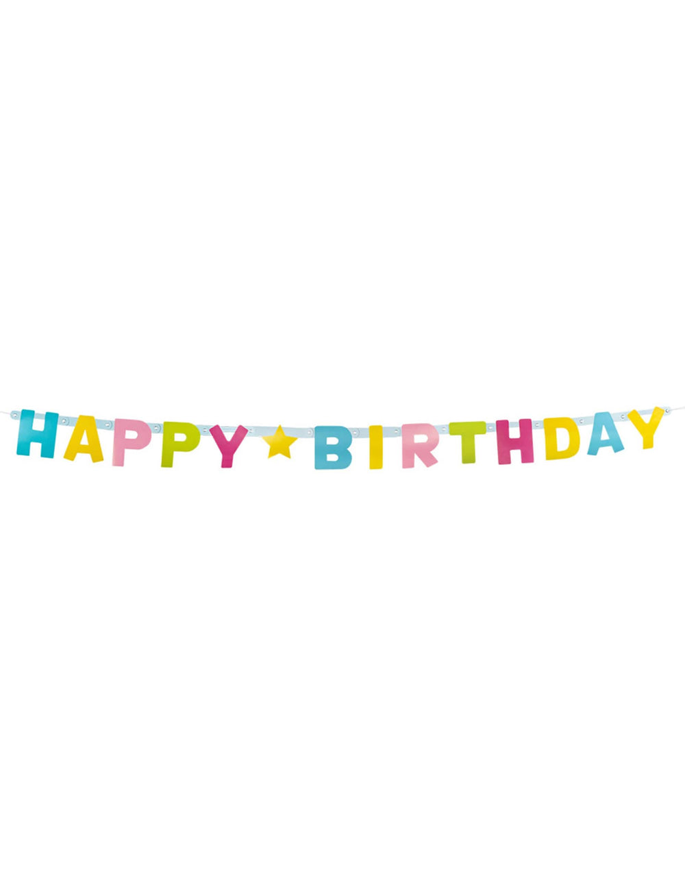 Scena s tortom i balonima od slovne girlande Happy Birthday