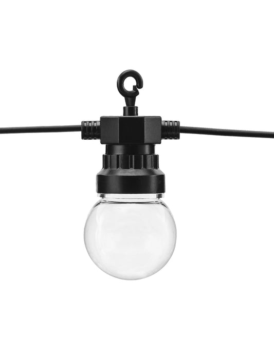 LED lanac lampica u stilu guinguette, crni 5 m