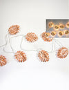 Guirlande lumineuse feuilles tropicales pour décoration rose gold à piles