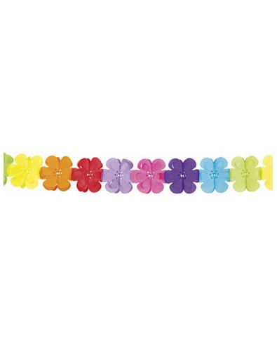Guirlande de fleurs pour fête multicolore en papier
