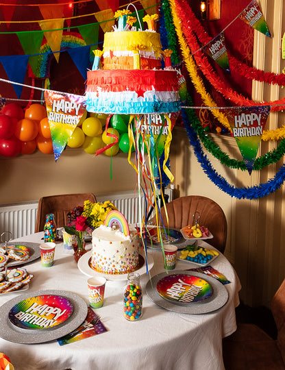 Décoration d'anniversaire avec la guirlande en PVC pour fête orange ignifugée 10 mètres