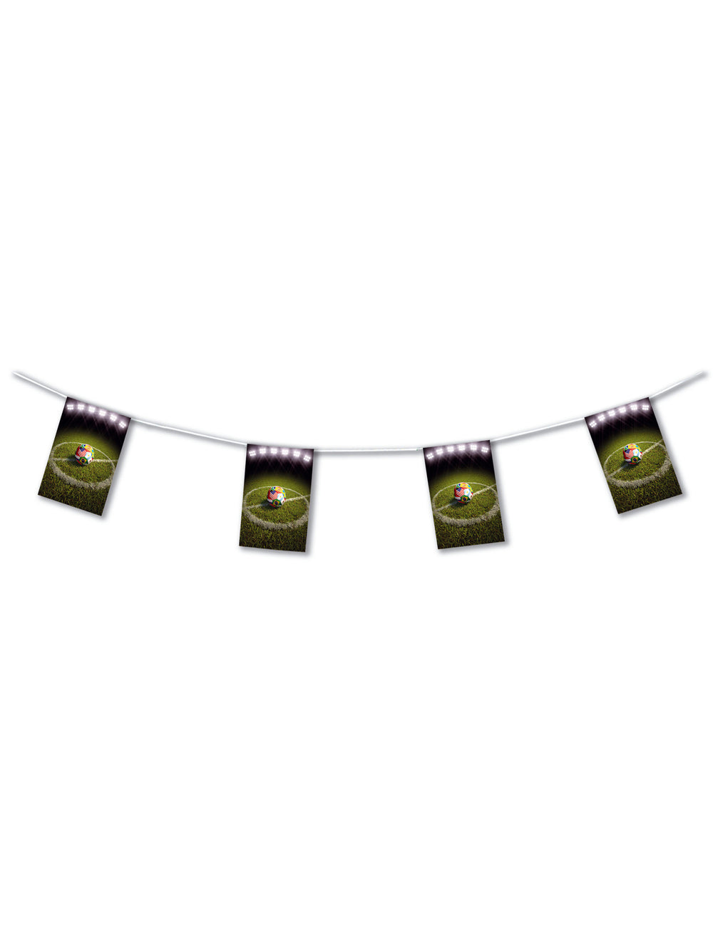 Guirlande Terrain de Football pour fête papier ignifugé vert