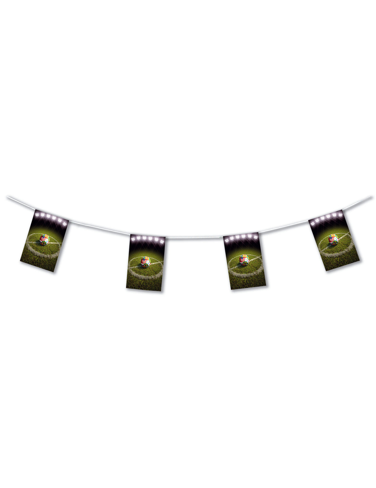 Guirlande Terrain de Football pour fête papier ignifugé vert