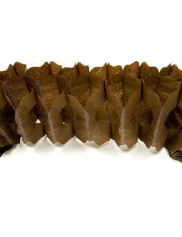 Guirlande en papier zinnia pour fête marron