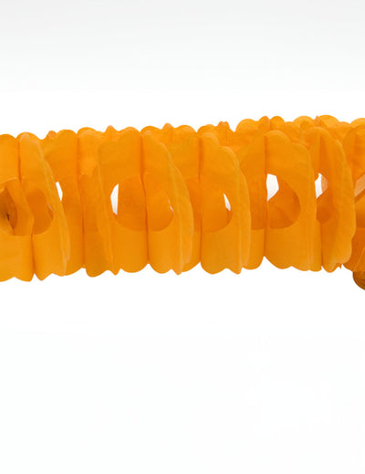 Guirlande en papier pour décoration de fête orange