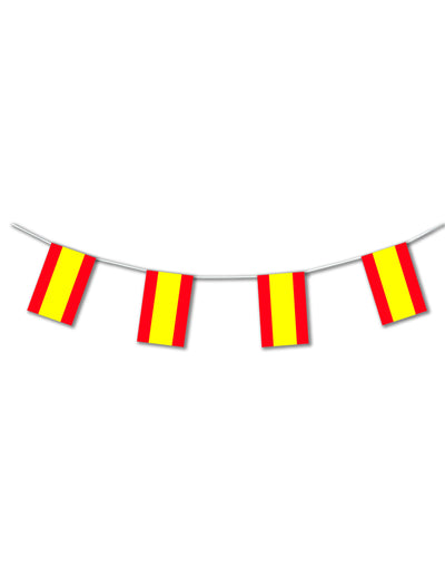 Guirlande plastique Espagne pour décoration rouge et jaune 5 mètres