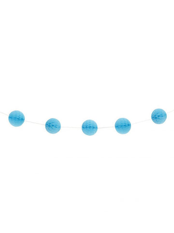 Girlanda od svijetloplavih papirnatih saća kuglica 2,13 m 