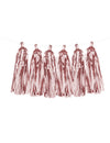 Guirlande tassel 12 pompons pour décoration de fête rose gold métallisé
