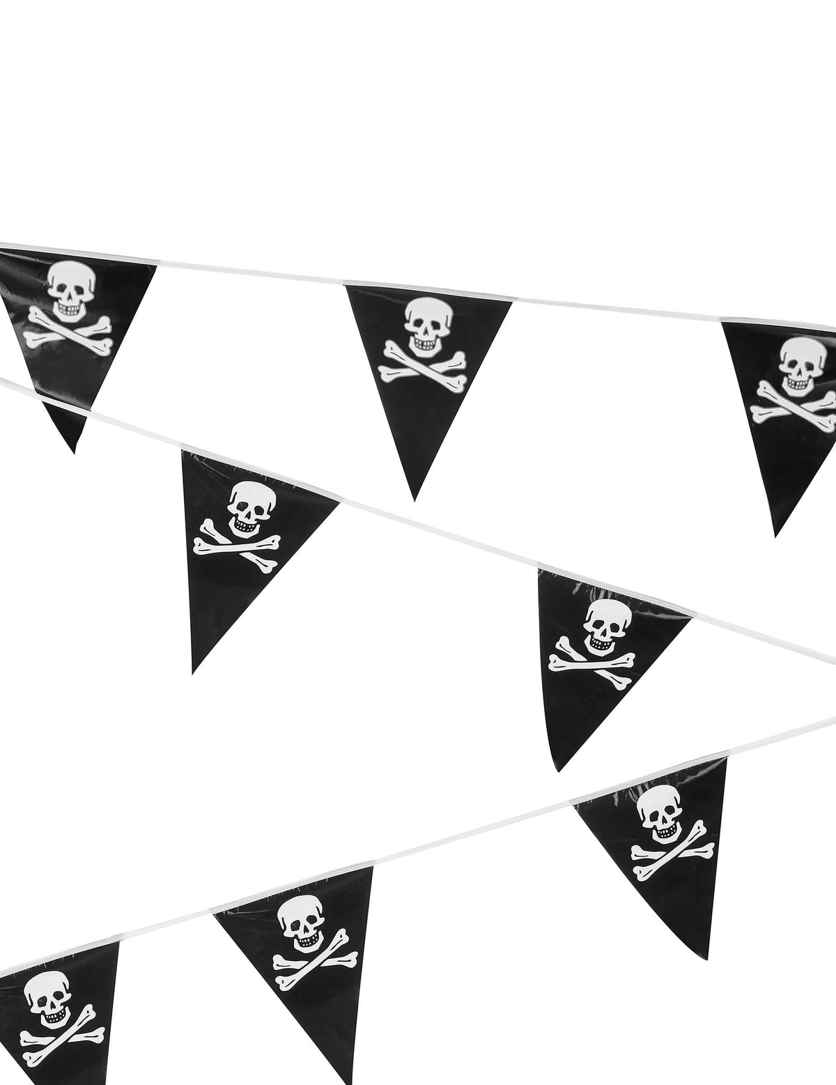 Girlanda s piratskim lubanjama za zabavu crno i bijelo