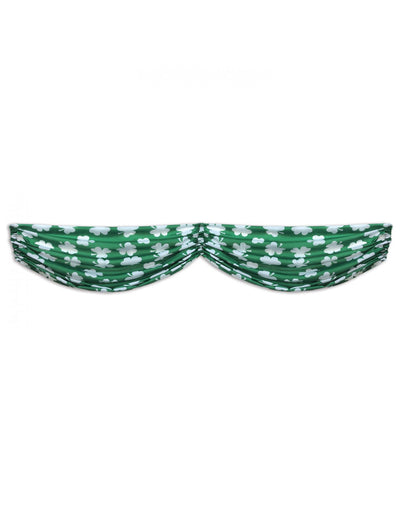 Guirlande motifs trèfles pour fête verte et blanche