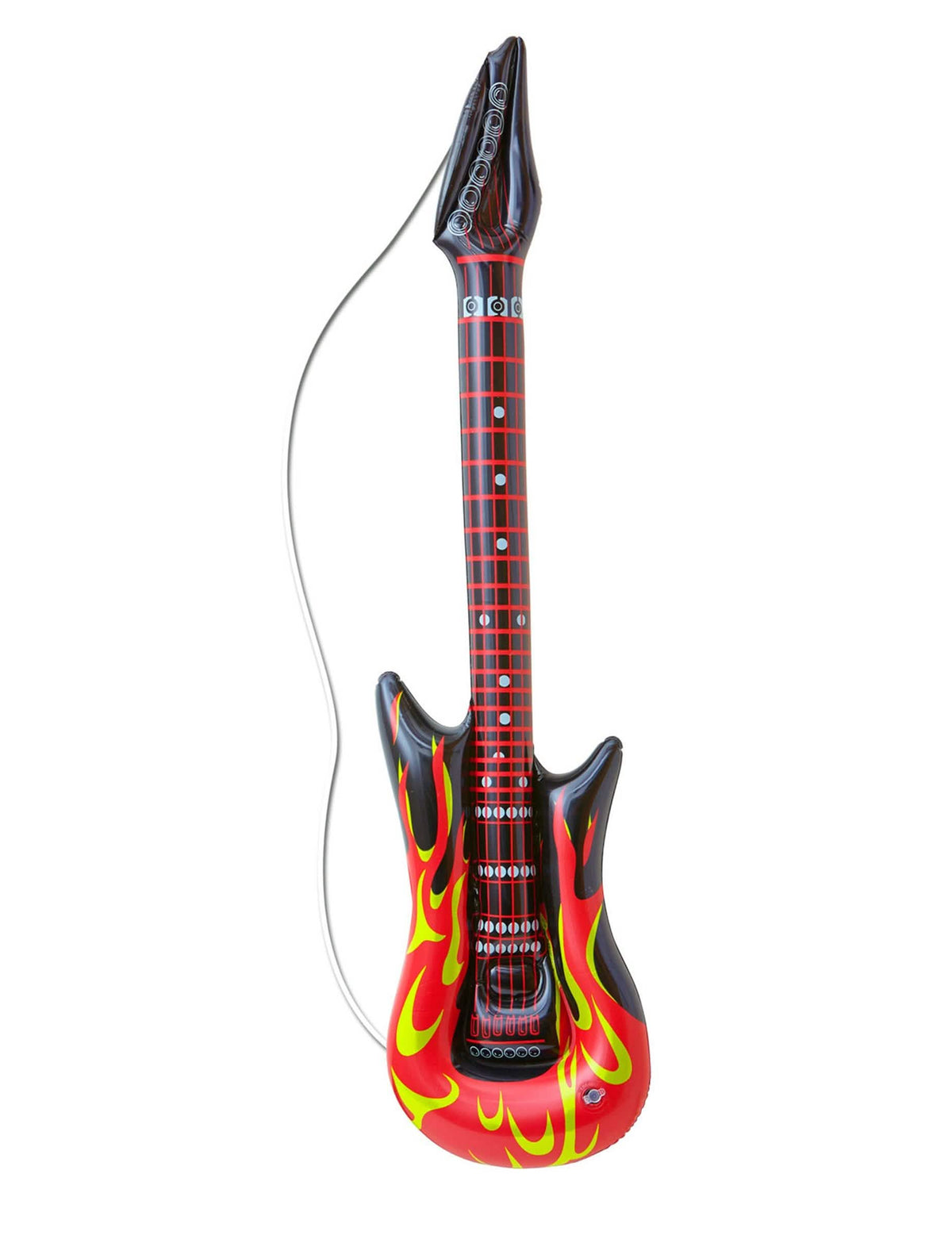 Guitara nosi me rock u plamenu za odrasli crna i crvena s remenom za rame